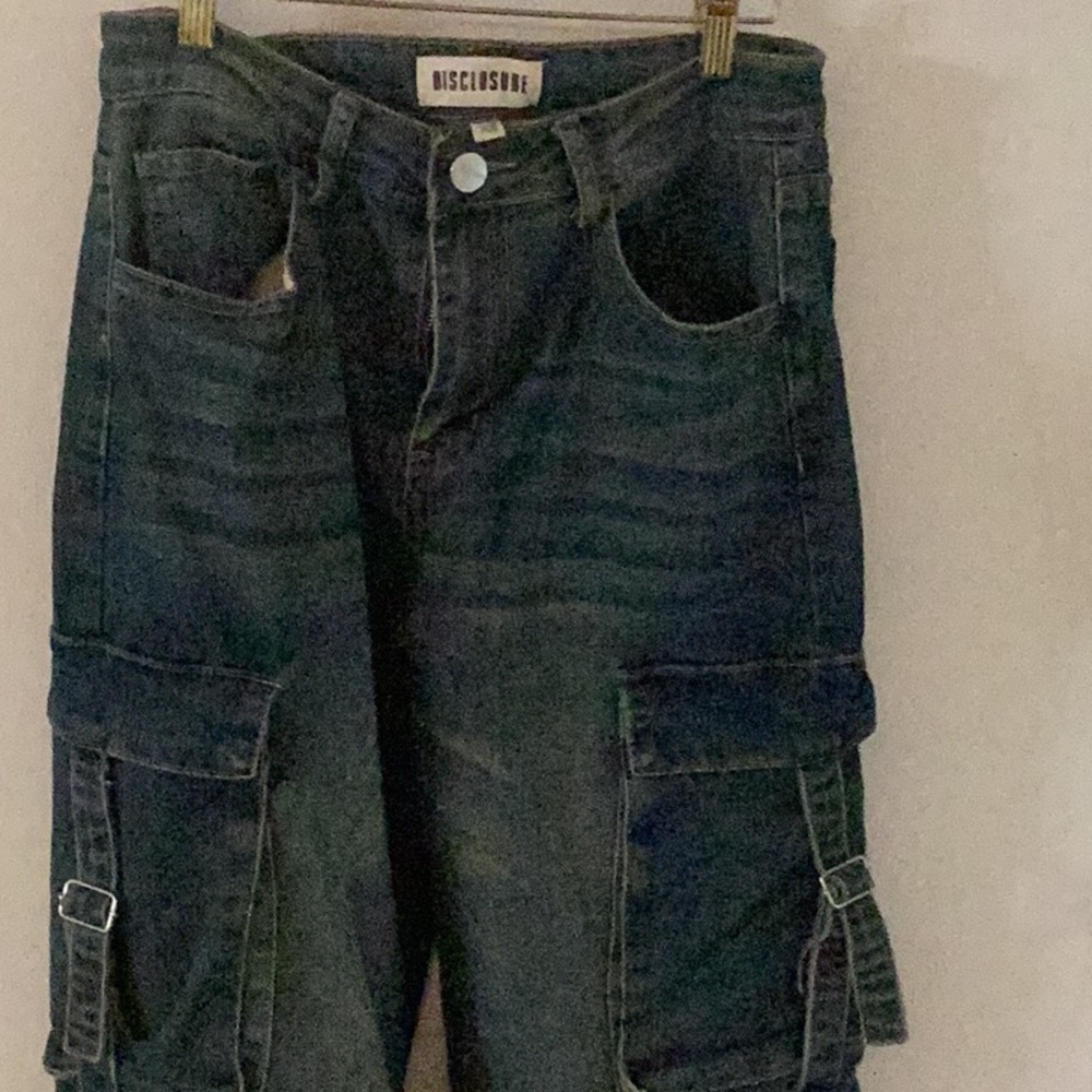 Juniors Wide Leg Jeans - Dark Blue